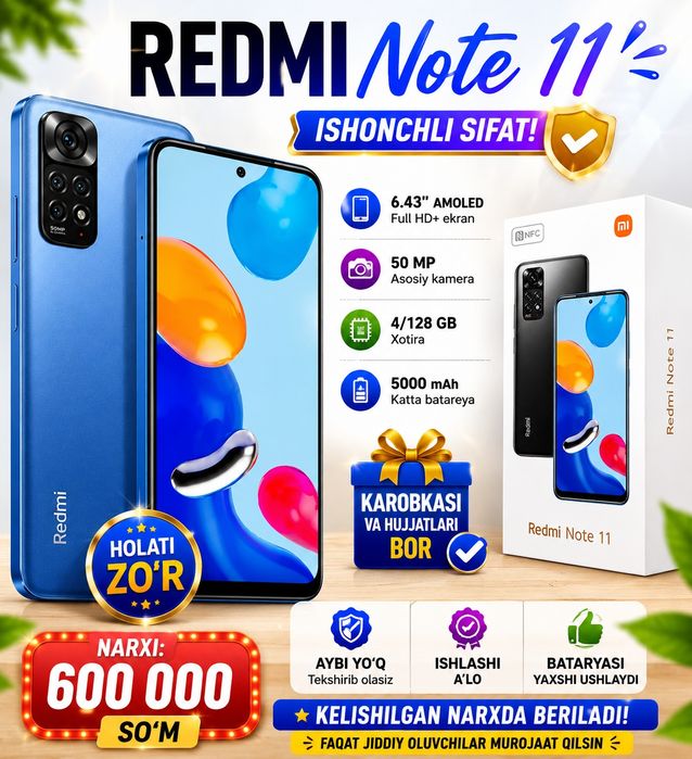 Redmi note 11 garatiya