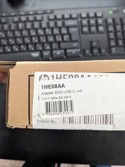Блок питания для ноутбука HP 1HE08AA, 65 Вт, USB Type-C