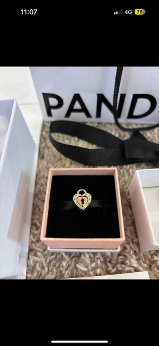 Pandantiv Pandora placat cu aur roz 14k