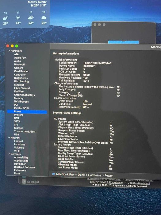 Macbook pro 16" M1 Pro 16GB RAM 512GB SSD