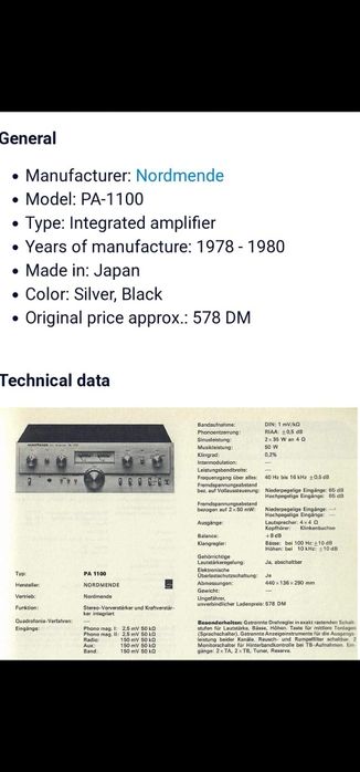 Nordmende PA 1100 /Made in Japan