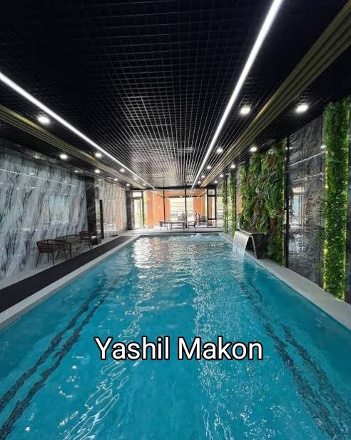 Бассейн искусственный газон декор suniy lanshaft Gul devor fitositina