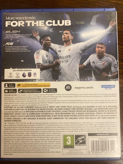 Игровой диск FC 25 на PlayStation 5