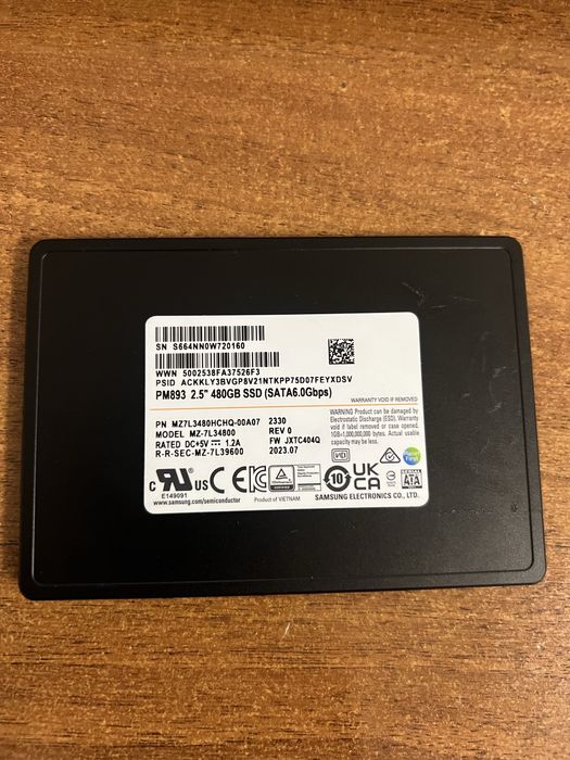 SSD Samsung PM893 Enterprise жесткий диск