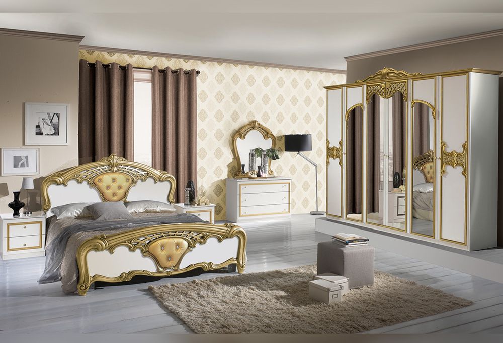 Спален комплект Ева Голд с шесткрилен гардероб гр. Разград Център • OLX.bg