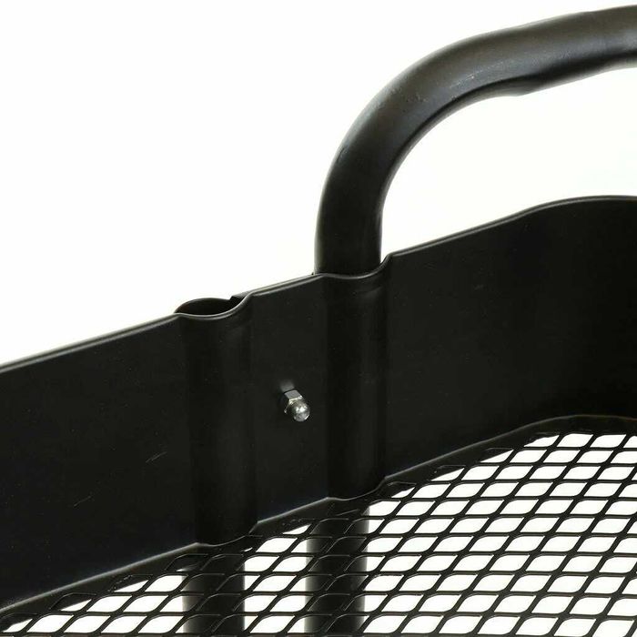 Этажерка на колесах 3-х ярусная черная, прочная и вместительная