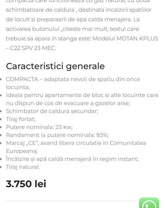 Vând Centrală Termică Motan K Plus 24