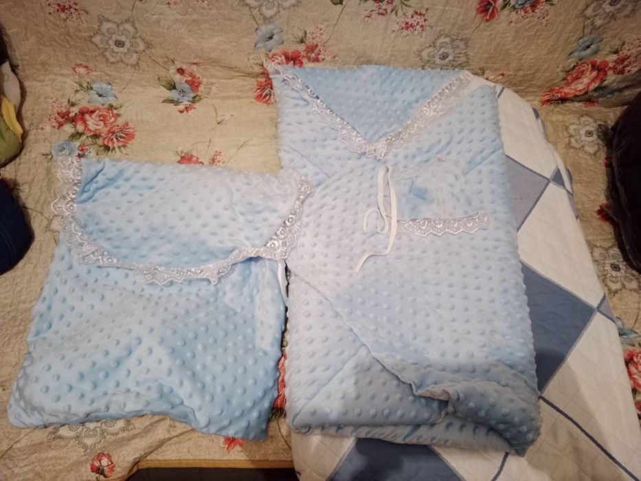 Конверт на выписку голубой