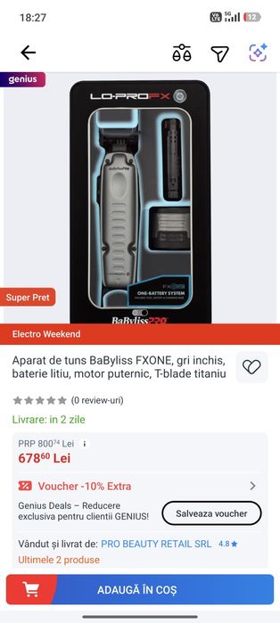 Vând mașina de tuns/contur trimmer
