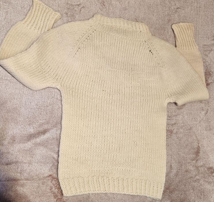 Pulover lana 100% dama tricotat manual marimea M