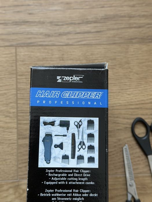 Set Complet de Tuns Zepter Professional – Mașină + Accesorii (Pelerină, Foarfecă)nou,nefolosit