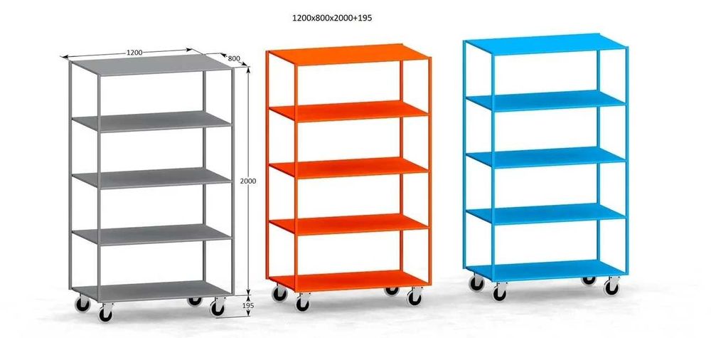 Стеллажи с калёсами
