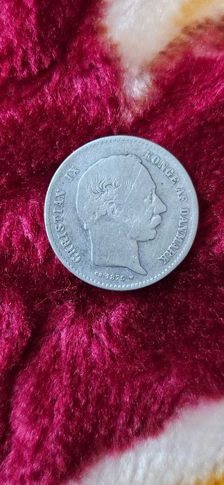 Monedă de argint 1 krone danemarca