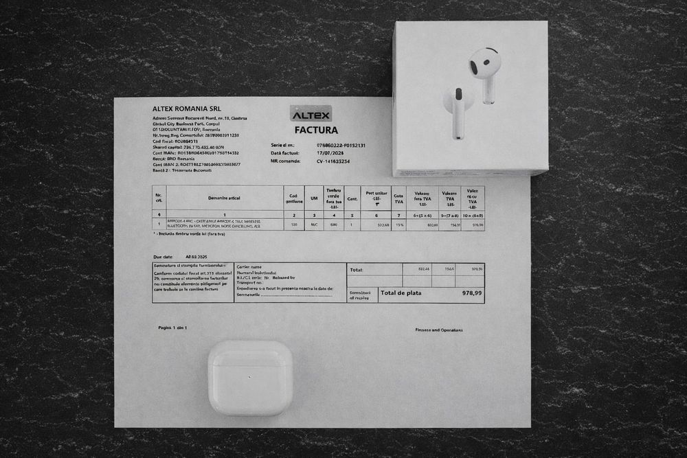 AirPods 4 cu ANC -originale folosite foarte puțin