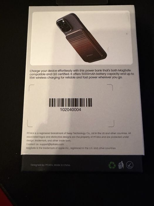 Baterie Pitaka Magsafe 5000 mAh wireless charging