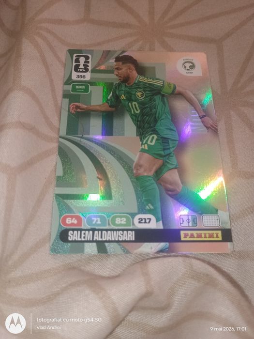Cartonas rar FIFA World cup icon cu naționala Arabiei saudite