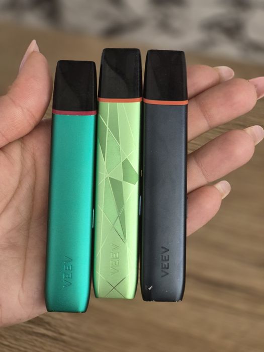 Set 3 dispozitive VEEV ONE (Verde geometric, Turcoaz, Negru) – Funcționale