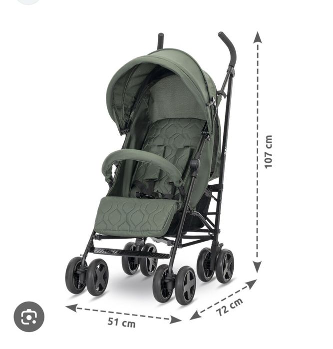 Лятна бебешка количка Lorelli зелена