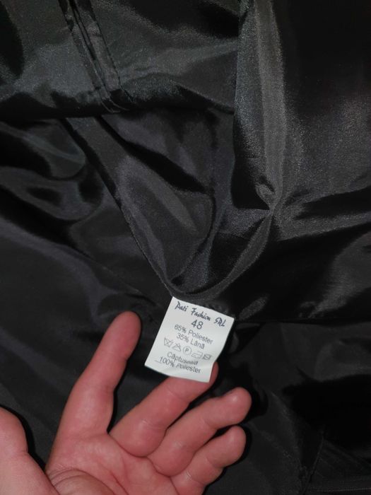 Costum Negru Cu Dungi Subtiri Albe (3 Piese) - Pati Fashion