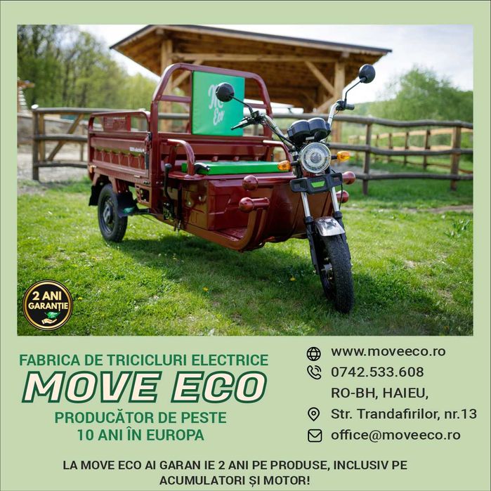 NOU - Triciclu electric MoveEco omologat 45 km/h md.2026