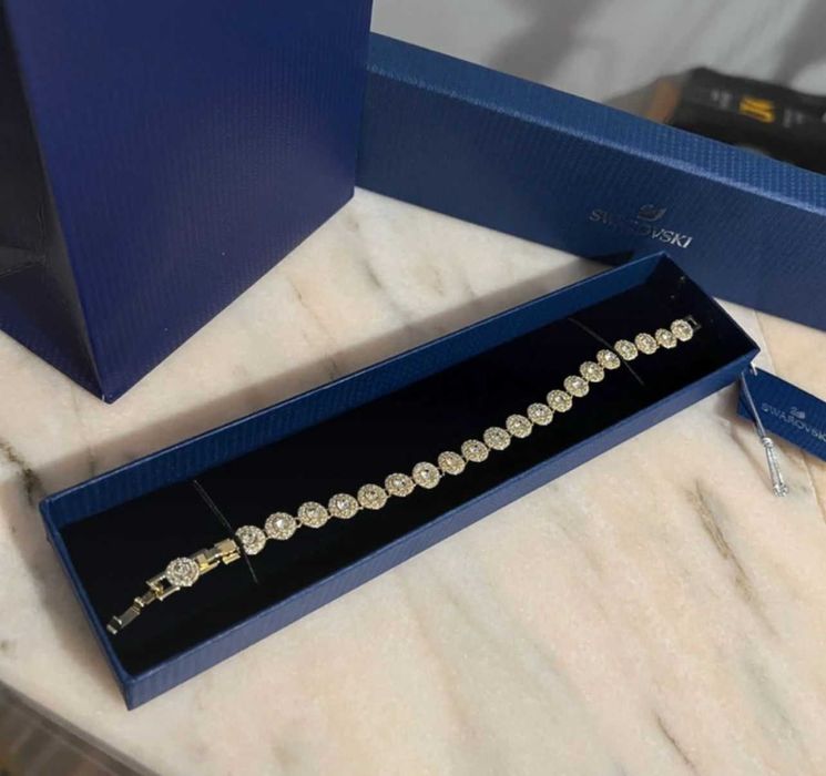 Bratara Swarovski Model Angelic Tennis Gold//Premium