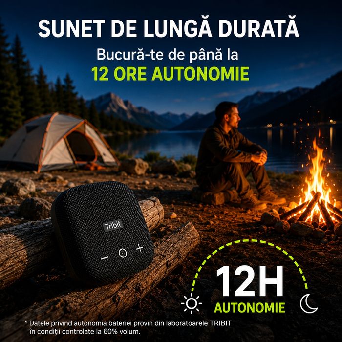 Boxă Bluetooth Tribit StormBox Micro 2 IP67 12H Stereo TWS