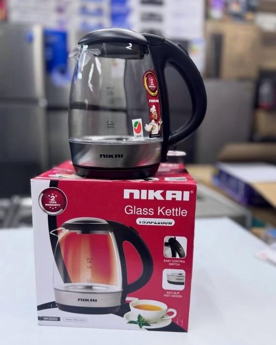 Электрический чайник, стеклянный, с подсветкой 2.0 л