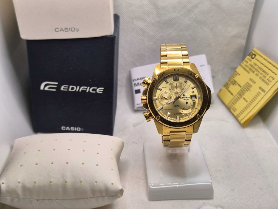 Ceas Sport Casio Edifice EFR 558 GOLD ,Black friday NOU,Garantie 2 ani