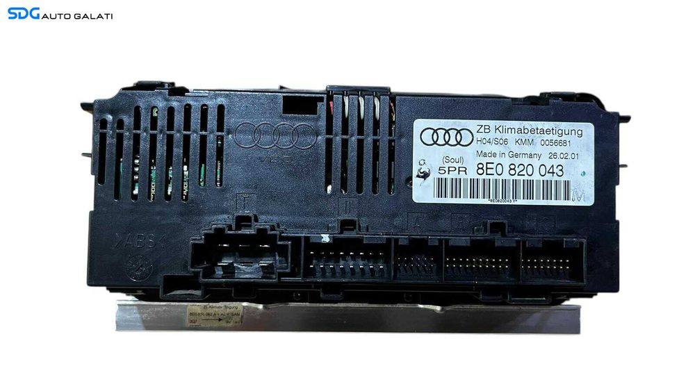 Panou Modul Unitate Comanda AC Aer Conditionat Clima Climatronic Audi A4 B6 2001 - 2005 Cod 8E0820043 [LC0707]