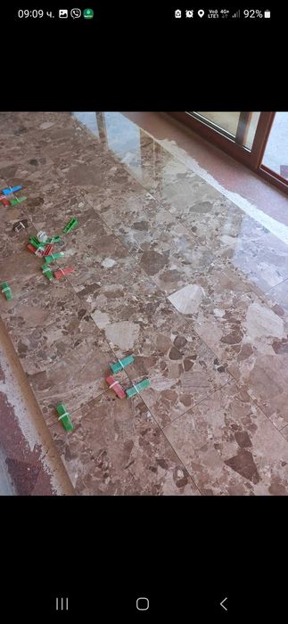 Мрамор "Мокачино"  первази - 30 лв./л.м - с фаска и водобран