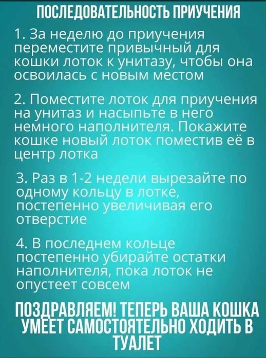 Лоток для приучения кошек к унитазу