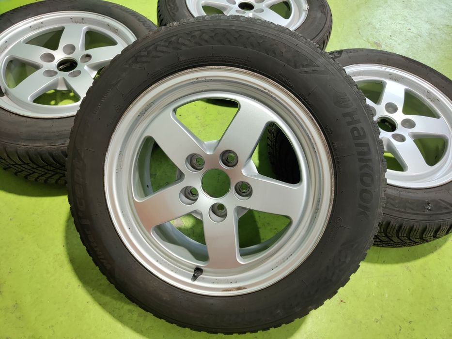 16 5x112 Vw Audi Skoda Seat лети джанти зимен комплект 205/60/16 Hankook 25г