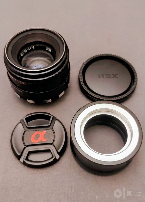 объектив Гелиос 44-2 (Зебра) + Sony e -M42 адаптер