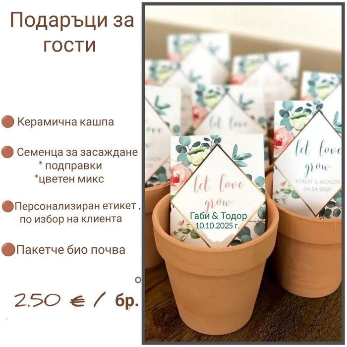 Подаръци за гости за сватба и кръщене