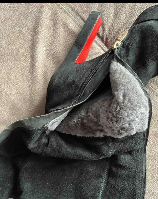 Сапоги зимние замша