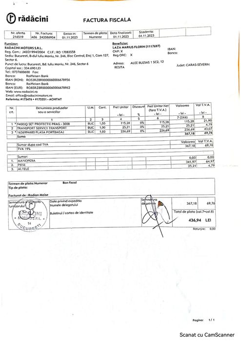 Plasă retenție bagaje Peugeot SUV 3008
