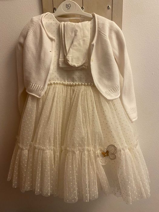 Vand set rochita ocazie fetite 2-3 ani, cu pantofiori de piele