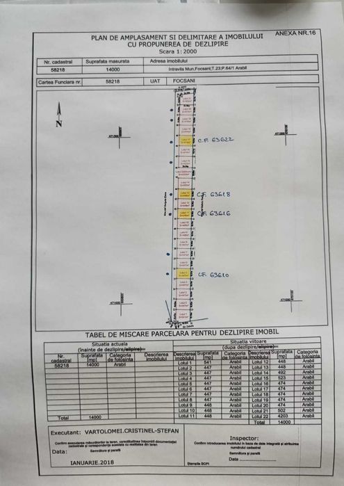 Terenuri de vanzare, loc. Focsani, jud. Vrancea