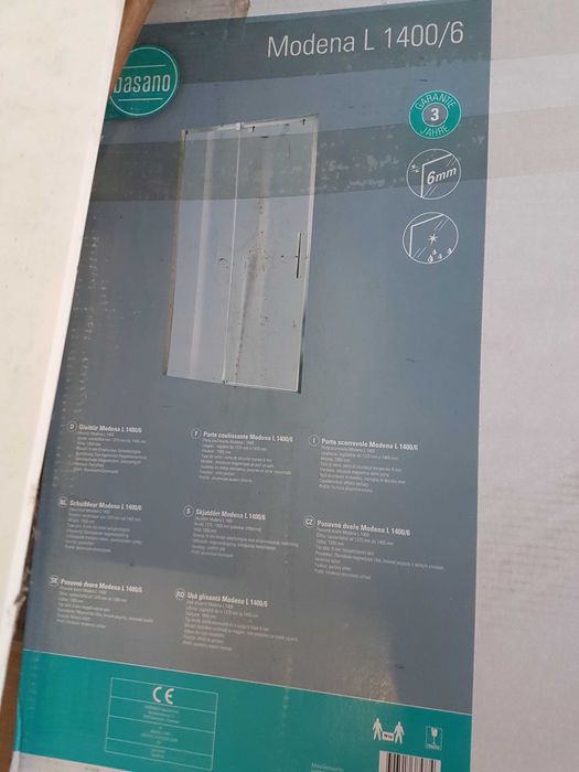 Uși/pereti/paravane, cabine de duș Walk In, sticlă securizată, 6/8 mm