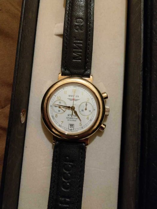 Польот / Полет / Poljot БУРАН 'МИГ 29' часовник 3133 chronograph воене