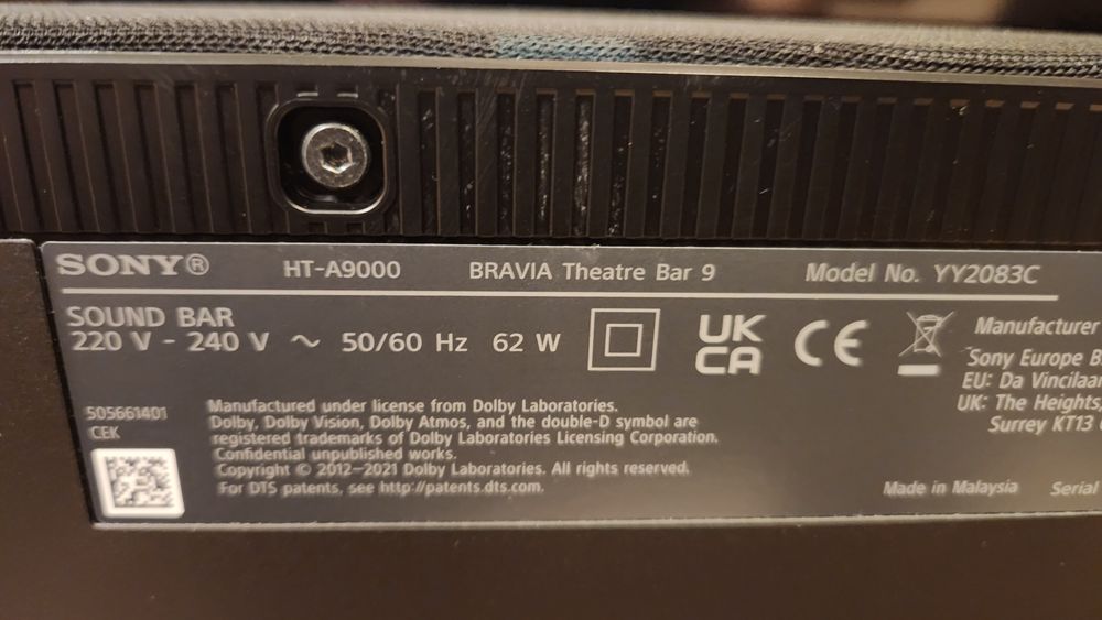 Soundbar Sony Bravia Theater Bar 9 HT-A9000