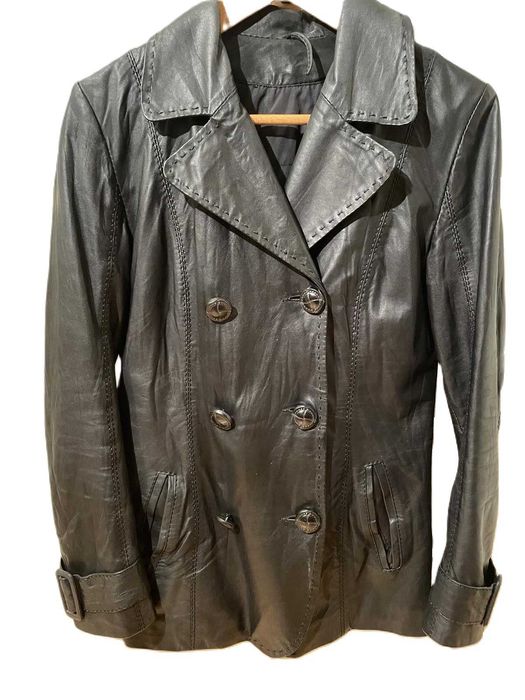 Яке, дамскоко, черно, от естествена кожа на Rockeds!