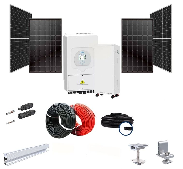 Kit fotovoltaoc 6 kW Invertor deye, 5 kW panouri Trina solar, baterie