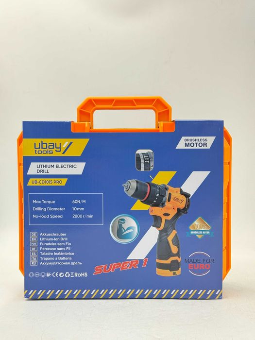 Шуруповерт Ubay UB-1015 PRO, 60 Н·м, 10 мм, 2000 об/мин