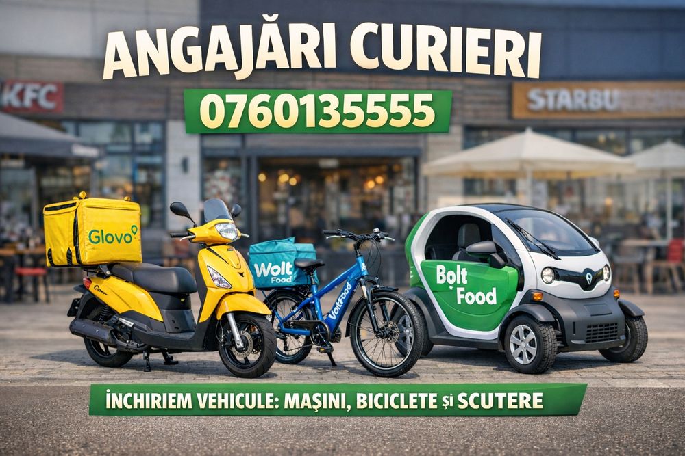 Angajăm curieri – fără experiență – Glovo/Wolt/Bolt Food | Barlad
