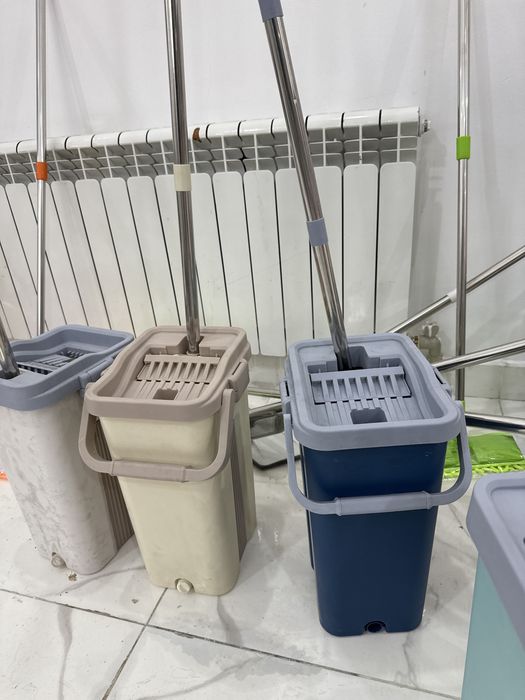 Швабра с ведром пластика