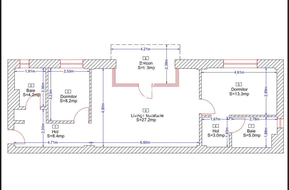 Apartament 3 camere, 70mp, mobilat complet modern, garaj, zona Borhanc