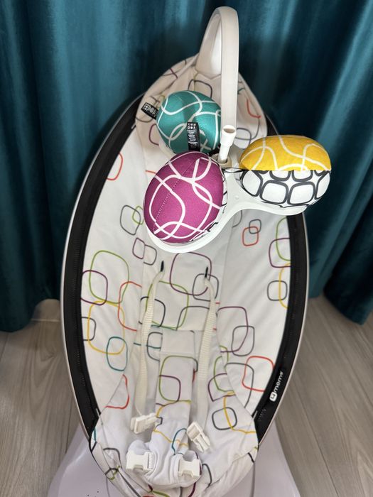 Fotoliu Balansoar Bebelusi 4MOMS MamaRoo 4.0 Plush Multicolor 00009016