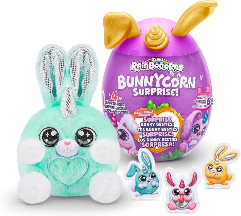 Плюшена играчка Зайче Bon Bon с изненади Zuru Rainbocorns