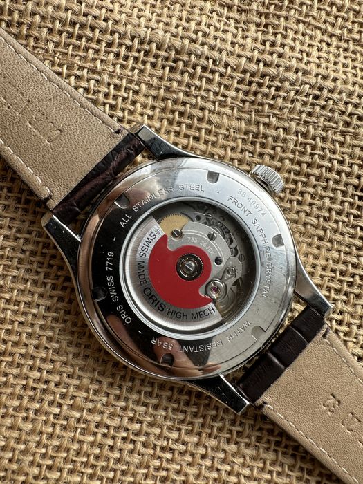 Oris Classic Date Automatic Silver Dial Brown Leather